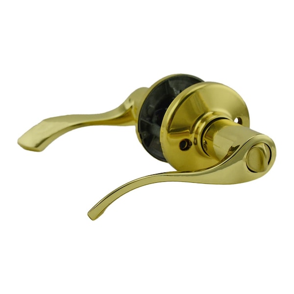 Balboa Lever Entry Door Lock SmartKey with New Chassis and 6AL Latch, RCS Strike Bright Brass Finish